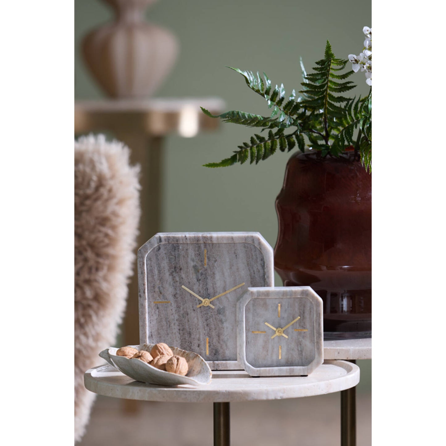 Pablia Marble Clock - 20.5x20.5cm
