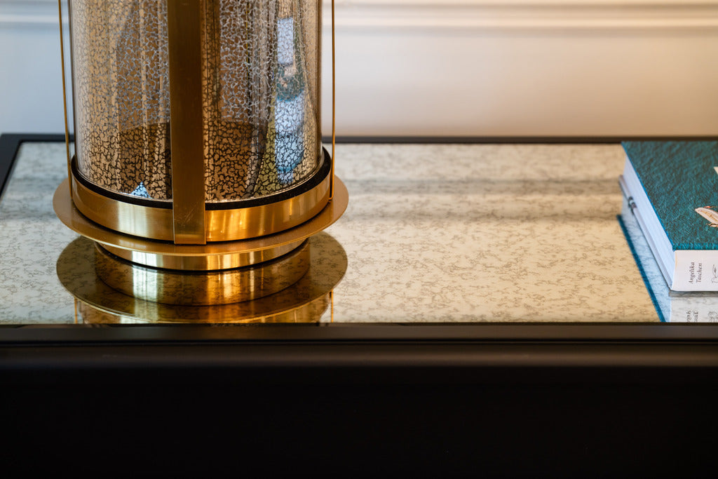 Brushed Gold Mercury Glass Table Lamp