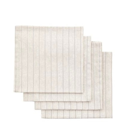 Natural Striped Napkin (4 Pack)