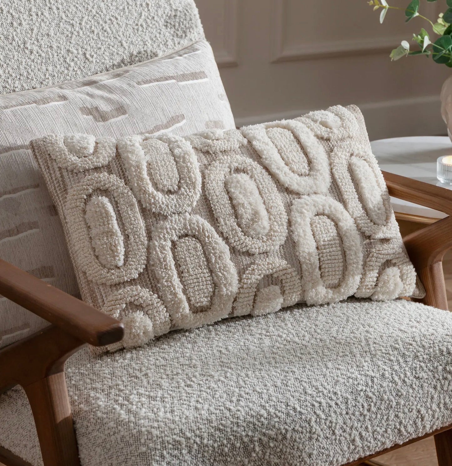 Fosse Tufted Cushion - Natural 30x50cm