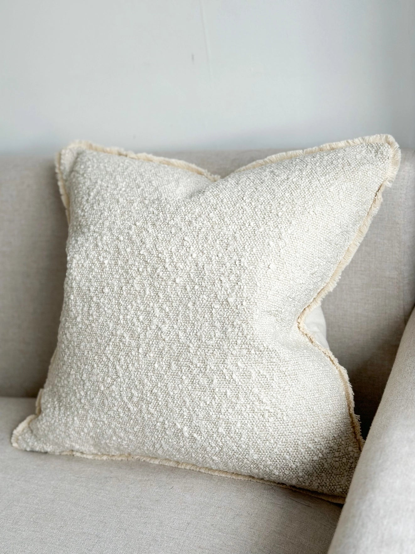 Cream Boucle Cushion 53x53