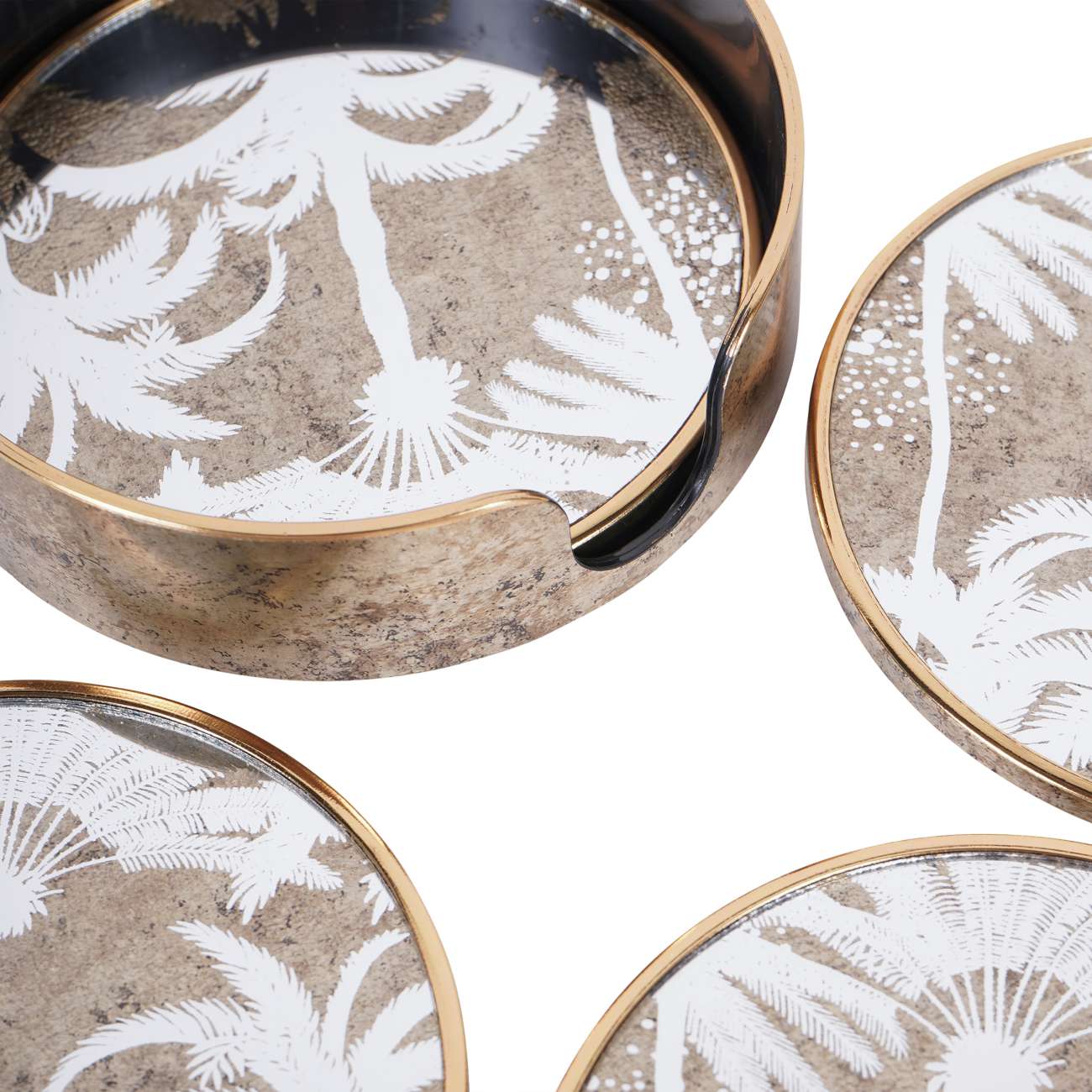 Palm Tree Coasters - Set of 4