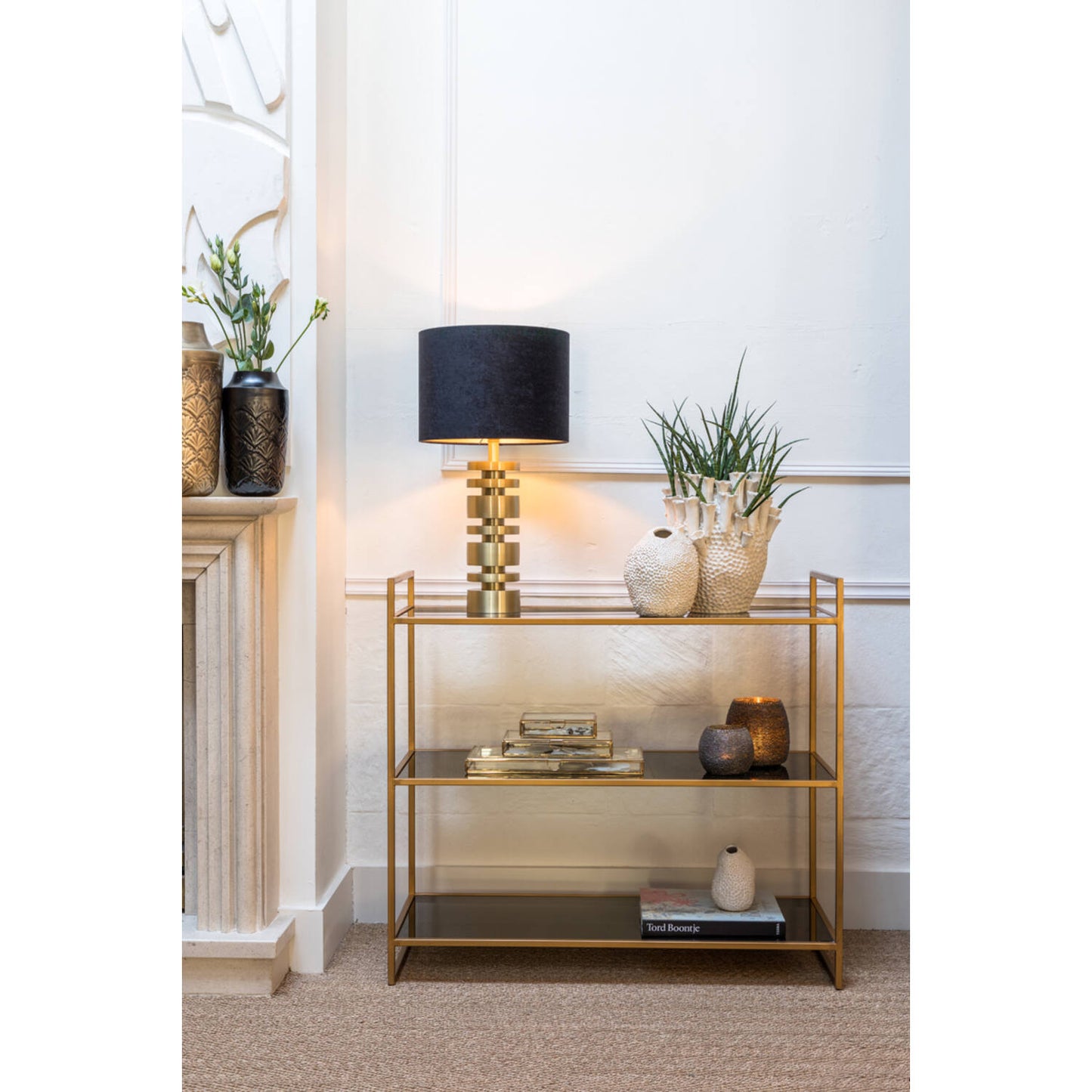 Kyana Cream & White Vase 20cm