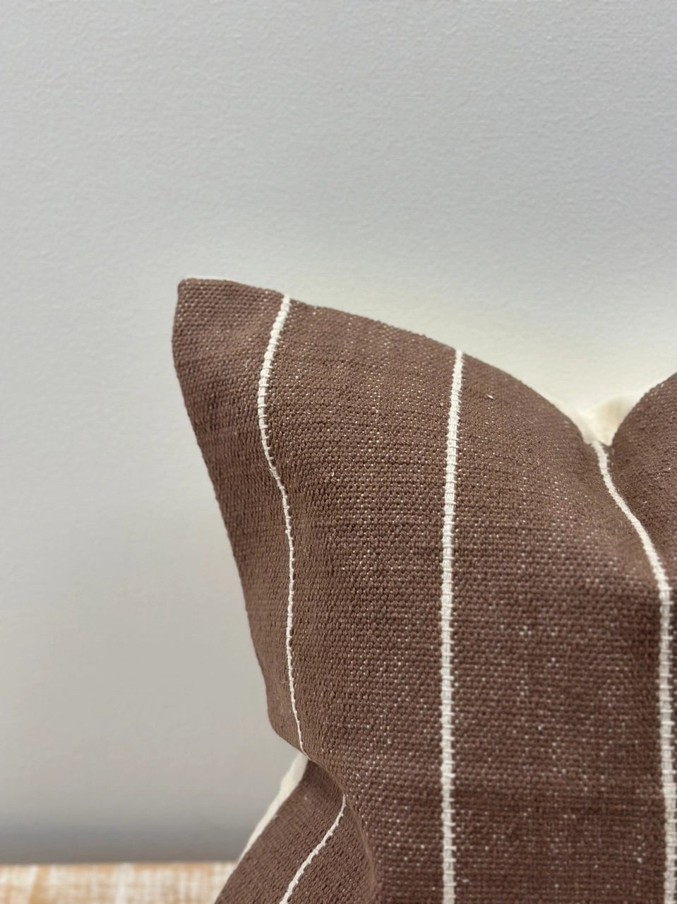 Dark Brown Cotton Cushion 45x45