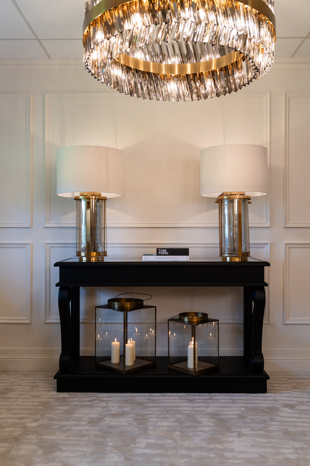 Brushed Gold Mercury Glass Table Lamp