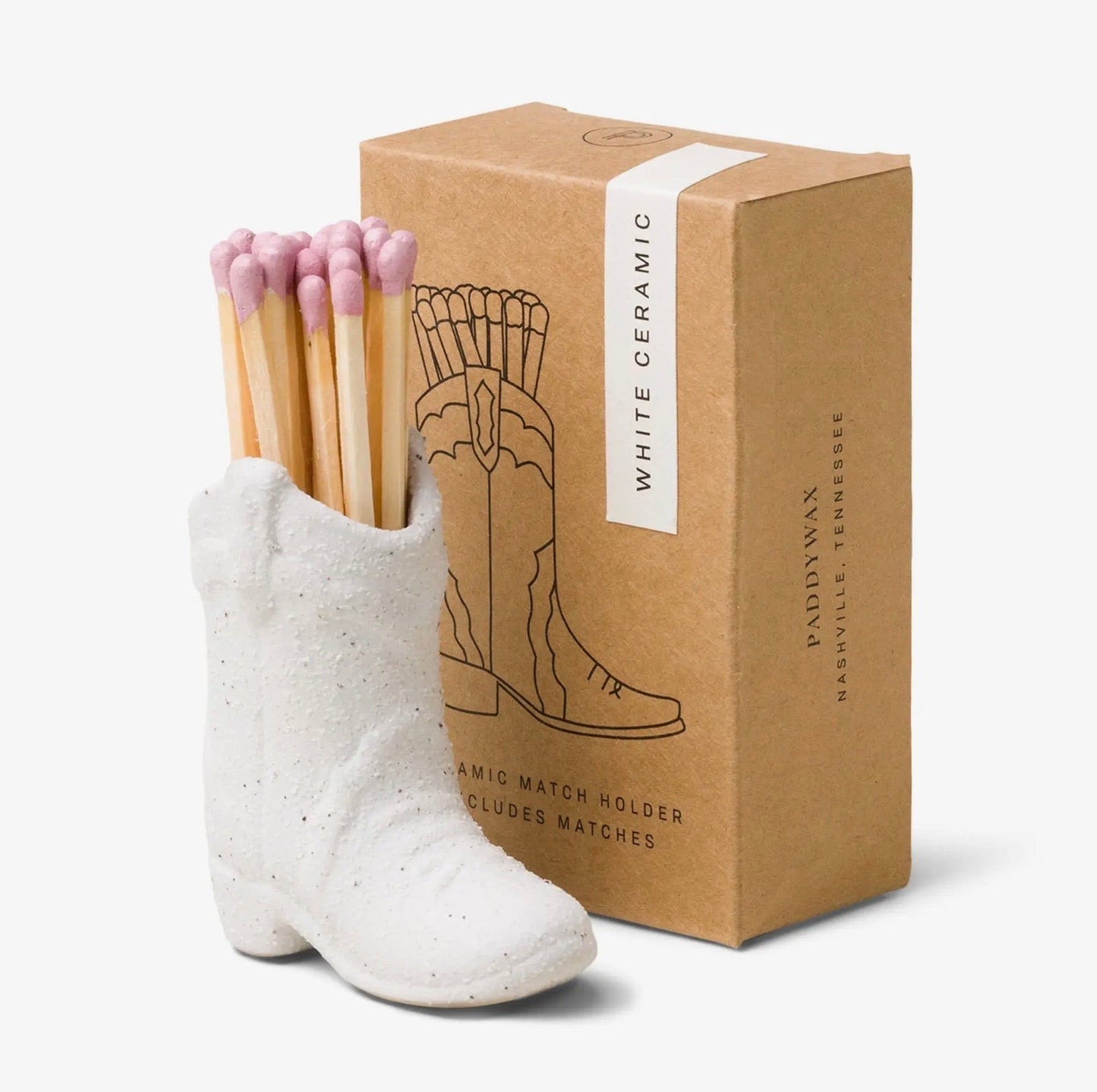 Nashville Ceramic Boot Match Holder