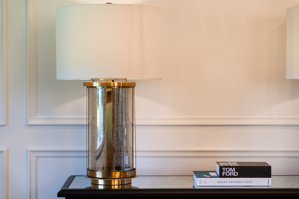 Brushed Gold Mercury Glass Table Lamp