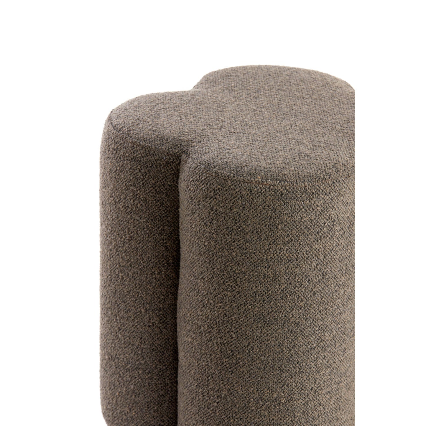 Nalani Boucle Footstool - Dark Brown