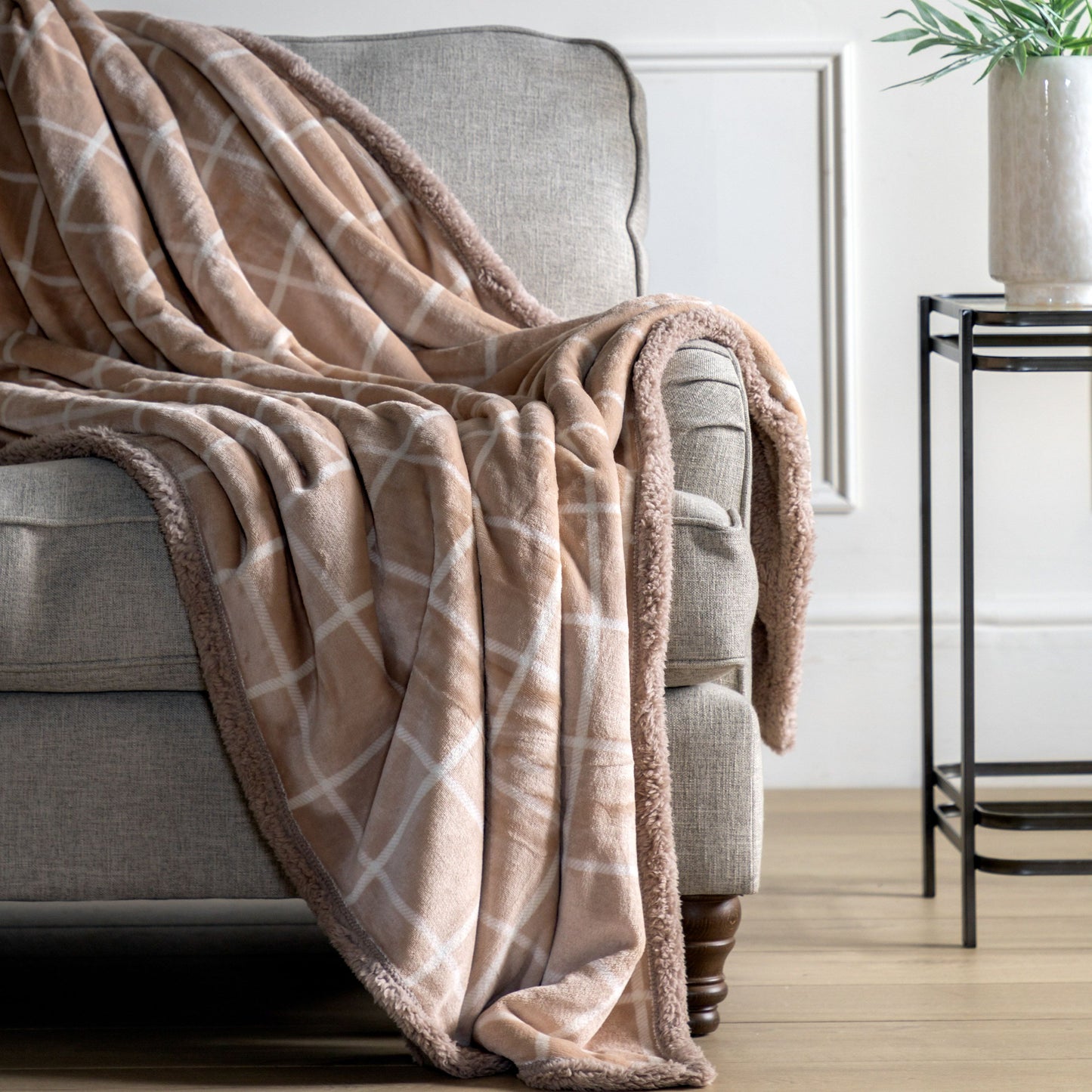 Natural Window Payne Sherpa Throw