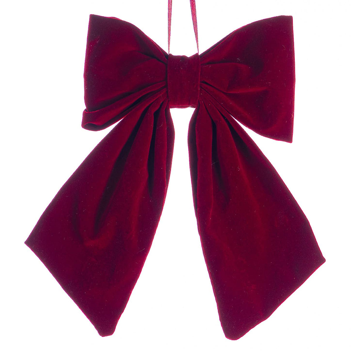 Velvet Burgundy Bow - 21cm