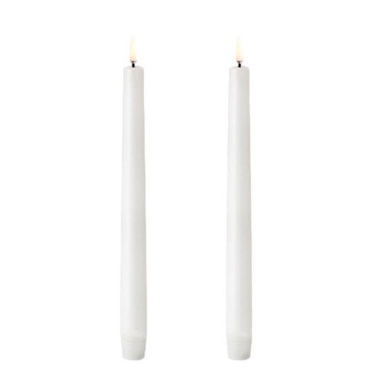 Uyuni White Tapered LED Candles (2 pack)