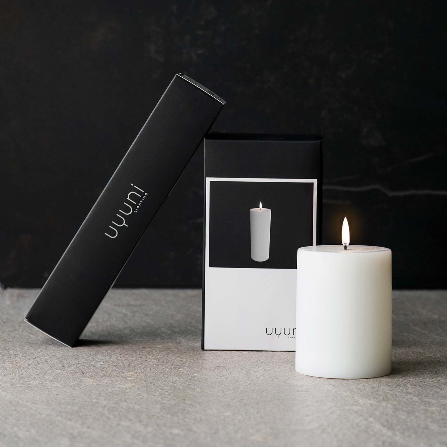 Uyuni White 7.8x10cm LED Candle