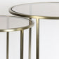 Smoked Glass Champagne Gold Nest of Tables