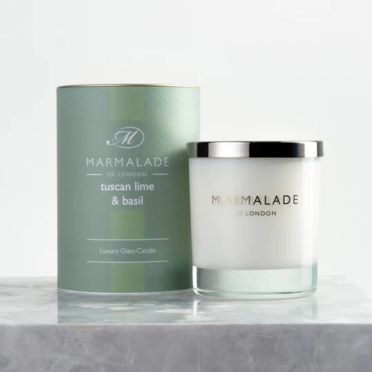 Tuscan Lime & Basil Glass candle