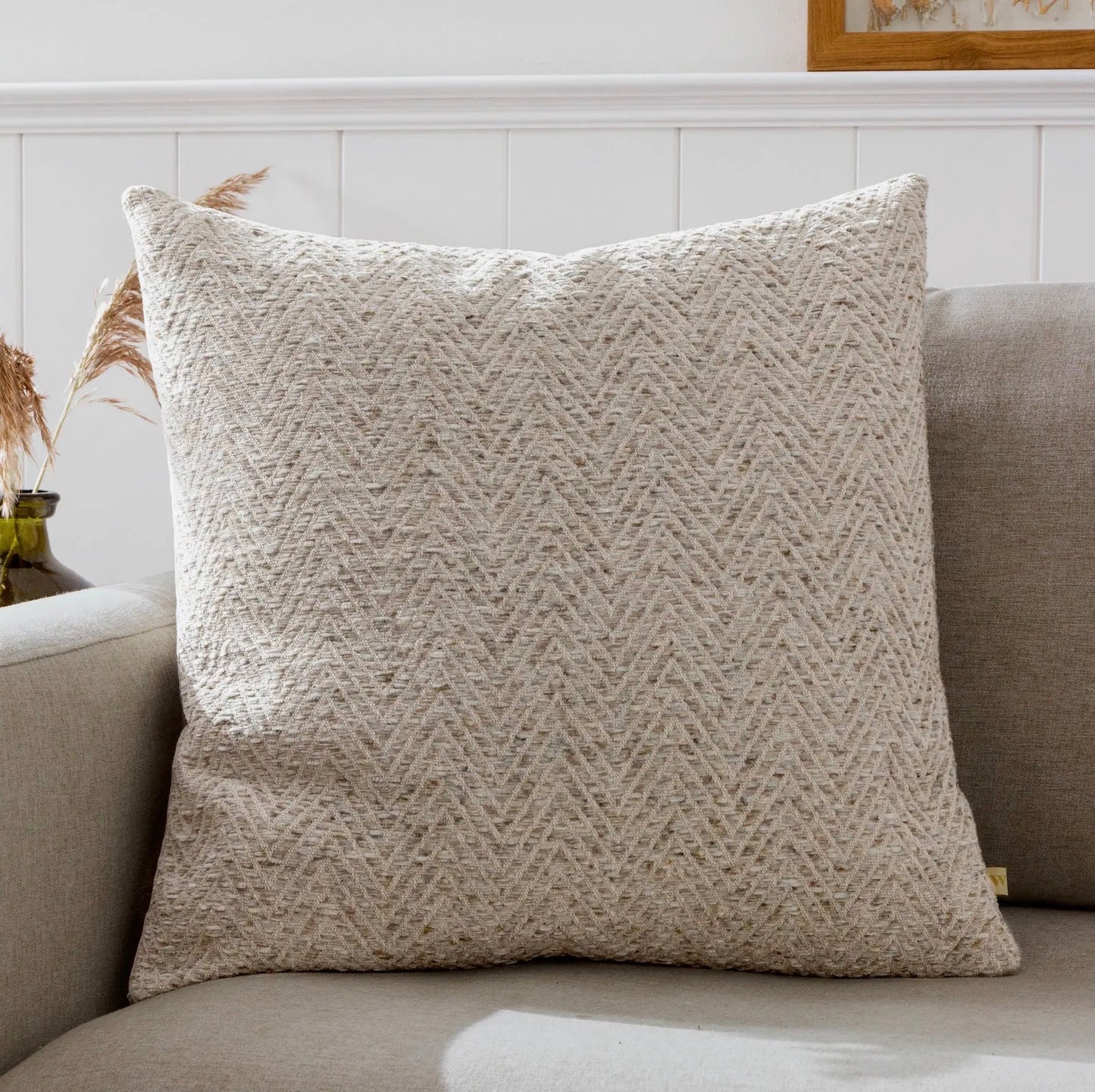 Croft Twill Woven Cushion - Natural 50x50cm