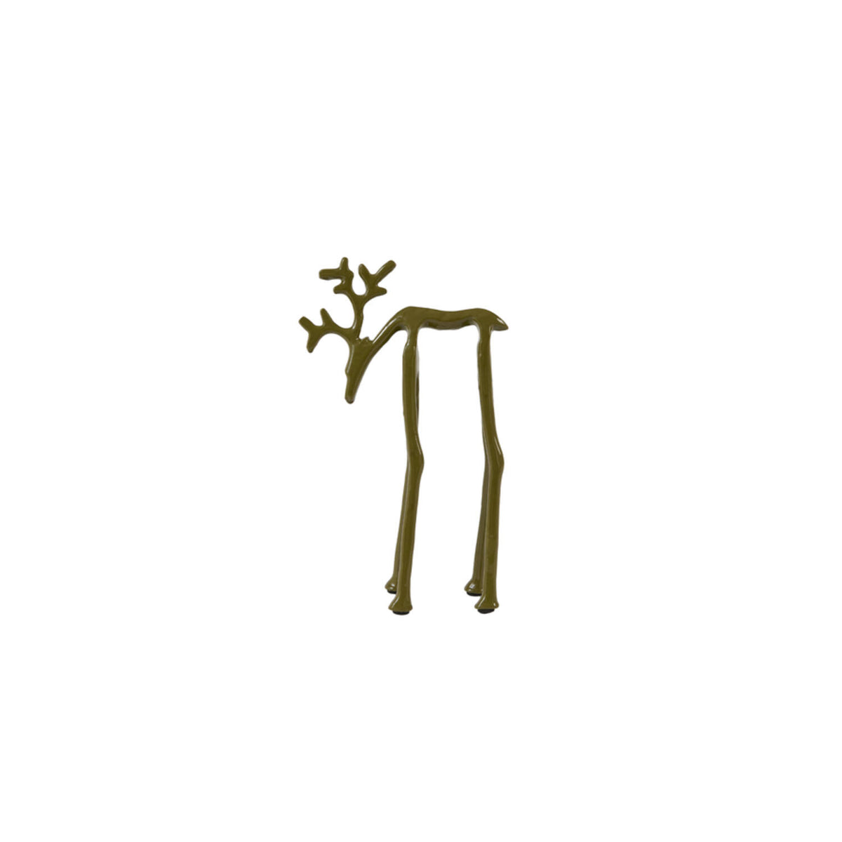 Deer Ornament - Shiny Olive  25cm