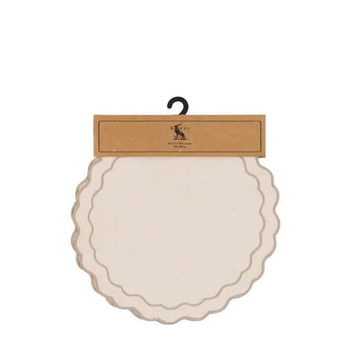 Deco Luxe Scallop Placemats 4pk