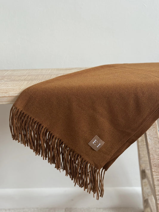 Rust Throw Blanket 170x65
