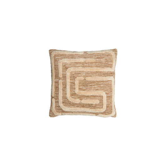 Natural Textured Spiral Cushion 45x45