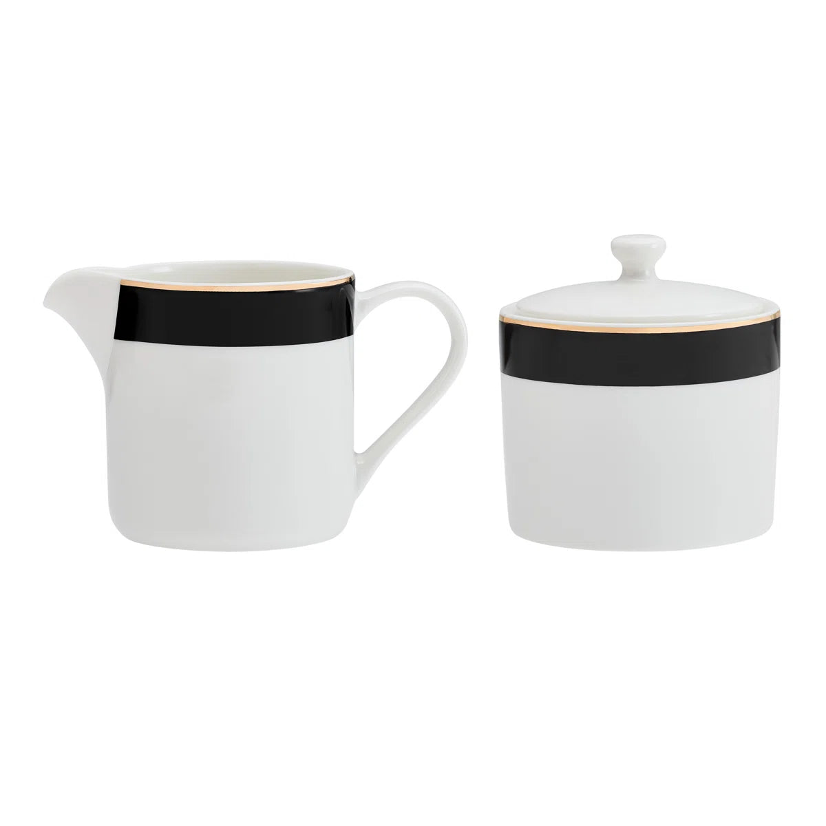 Luxe Deco China Sugar Bowl and Creamer