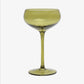 The Lou Coupe Glasses - Green - Set of 2