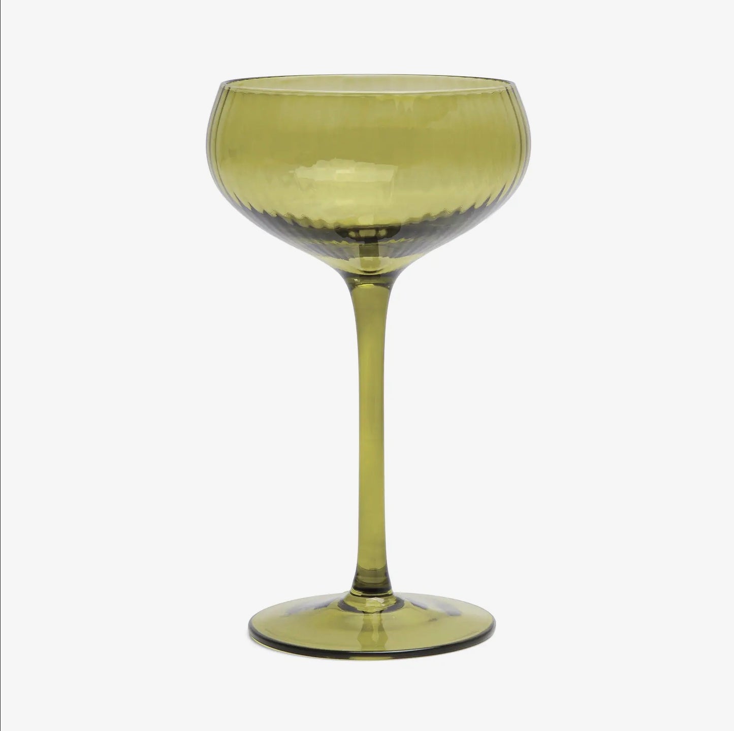 The Lou Coupe Glasses - Green - Set of 2