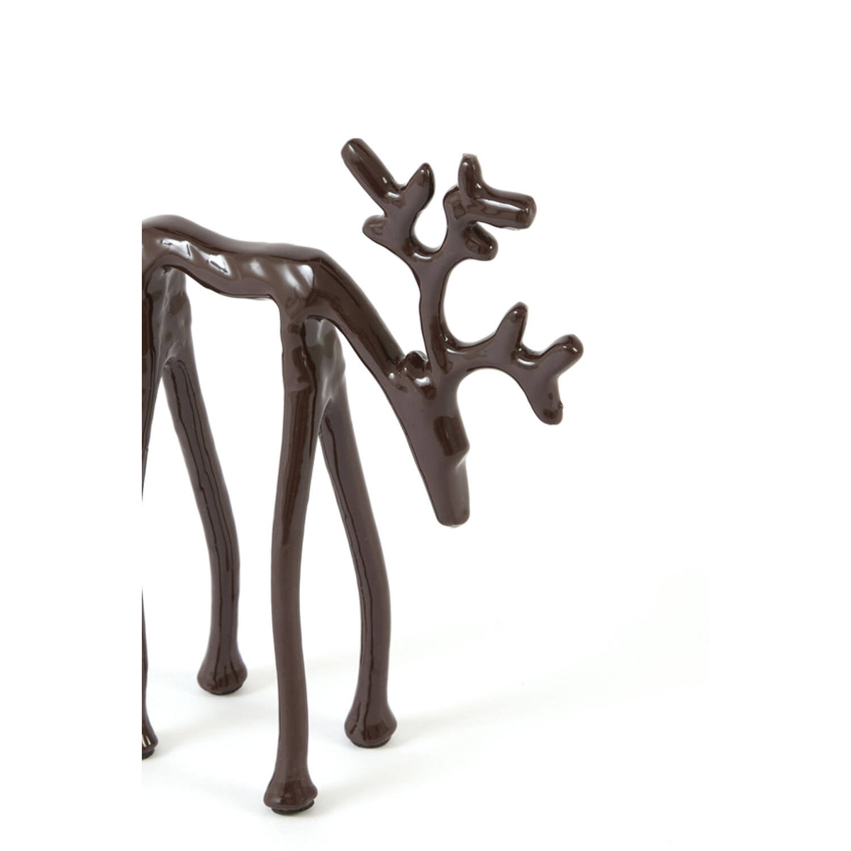 Deer Ornament - Shiny Aubergine 20cm