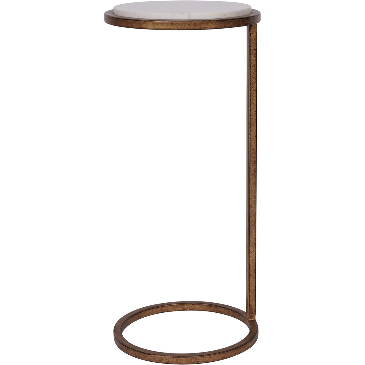 Iota Accent Table with White Banswara Marble