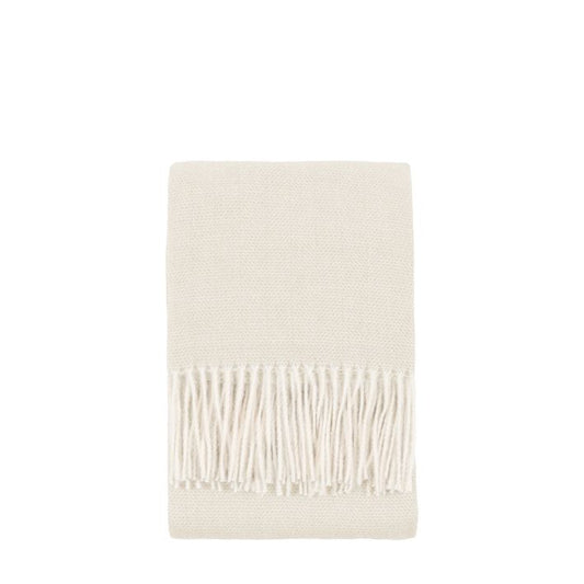 Casis Herringbone Throw - Ecru