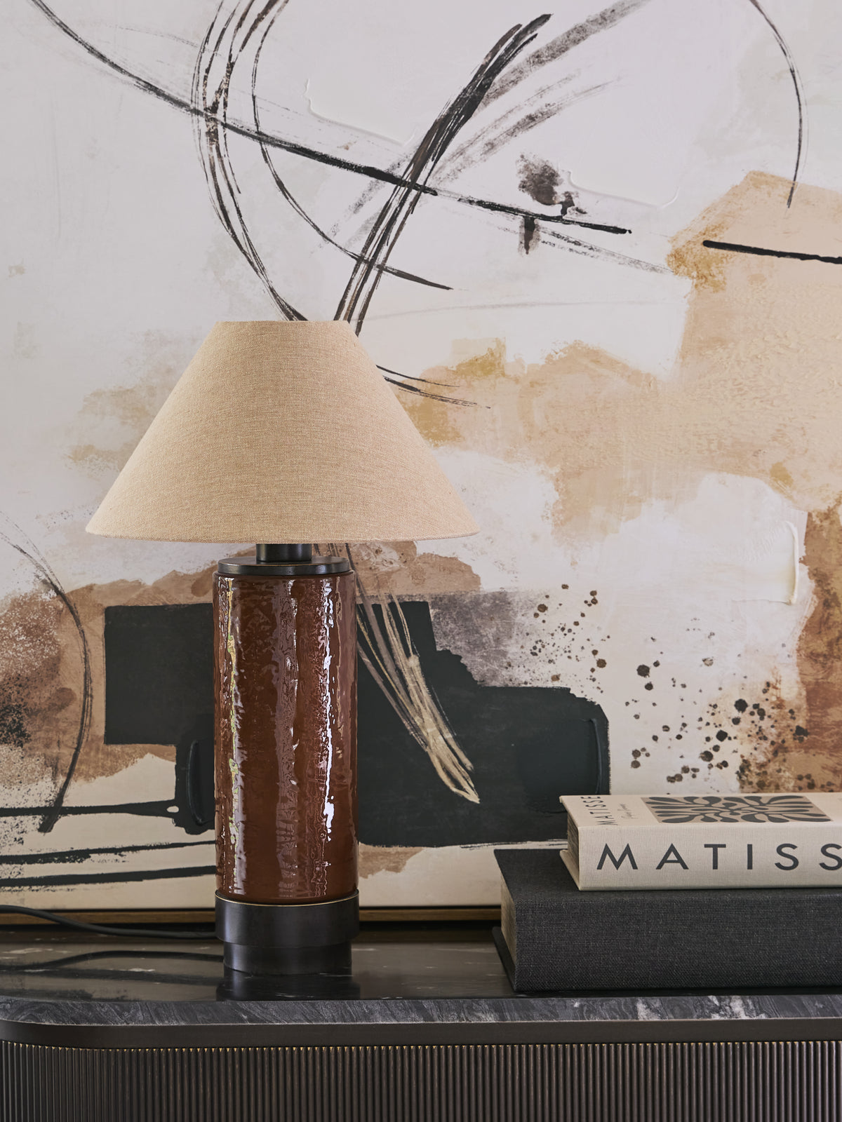 Duthie Coffee Brown Table Lamp