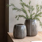Claro Taupe Stripe Glass Vase - Medium