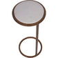 Iota Accent Table with White Banswara Marble