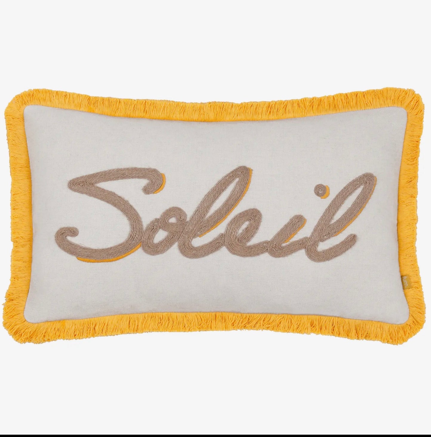 Soleil Embroidered Cushion - Feather Filled