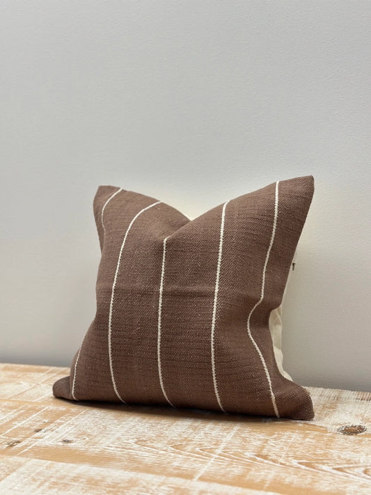 Dark Brown Cotton Cushion 45x45