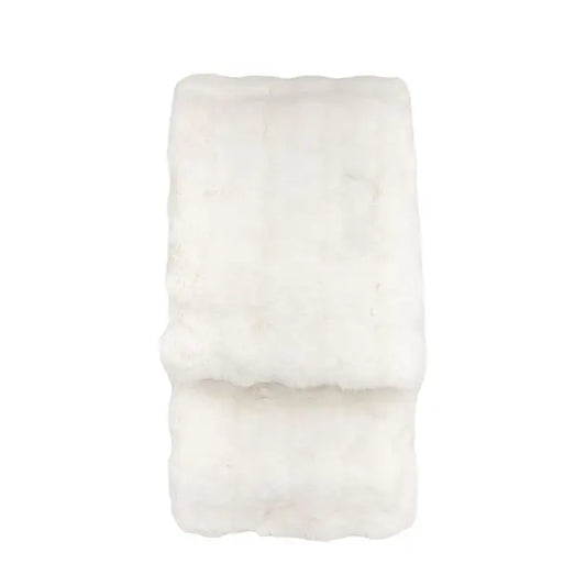 Marshmallow Rabbit Faux Fur Throw Cream