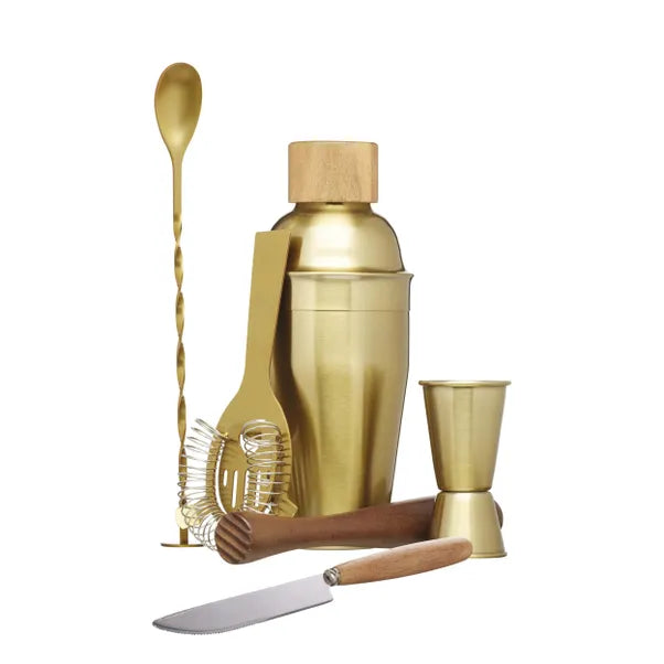 Gold 6 Piece Cocktail Set