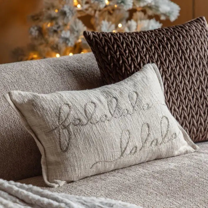 Deco Lux Falalala Embroidered Cushion 50x30cm