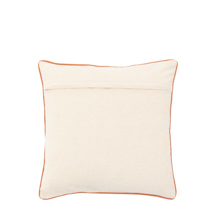 Black & Apricot Appliqué Cushion 45x45cm