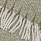 Isla Woven Tasselled Throw - Green