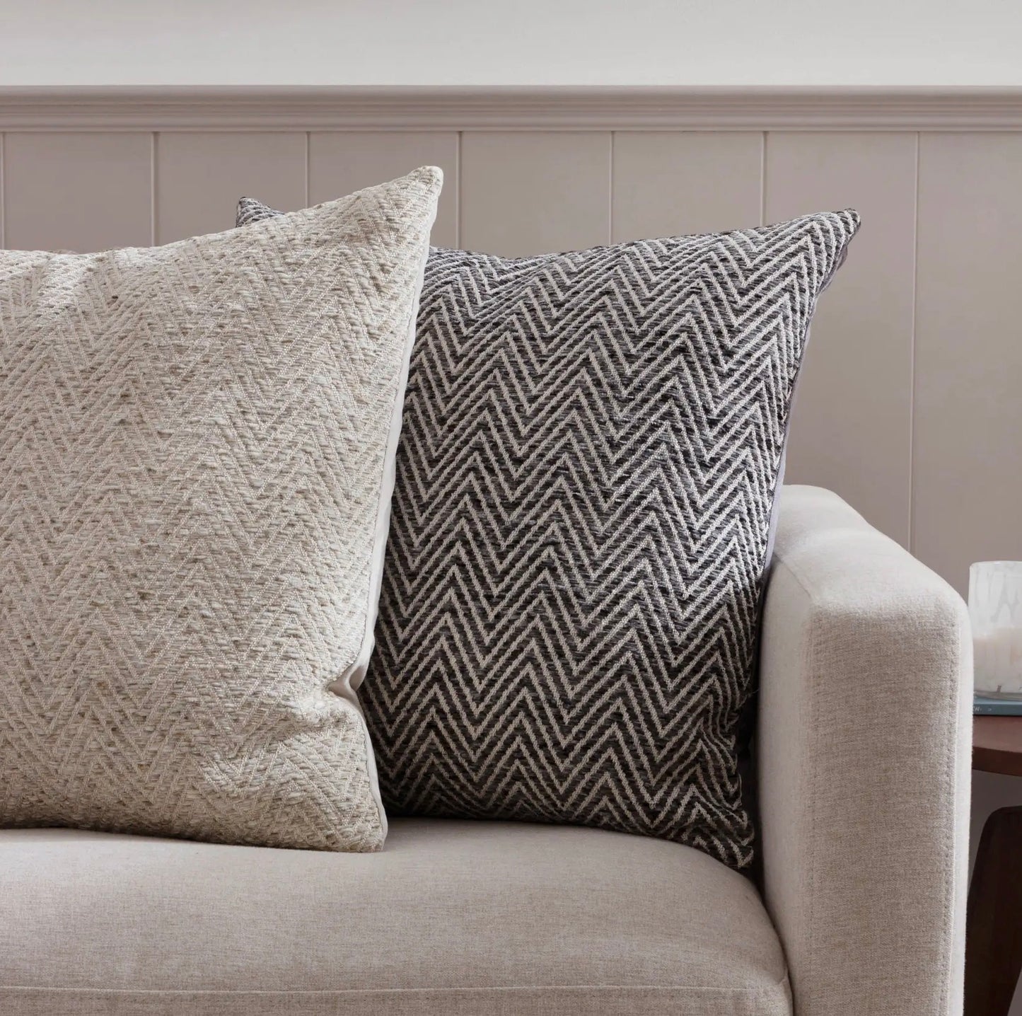 Croft Twill Woven Cushion - Natural 50x50cm