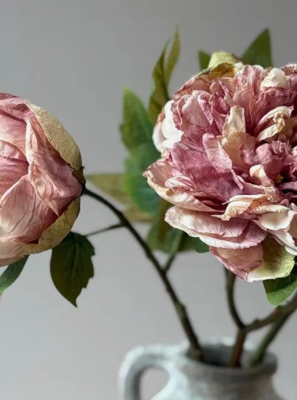 Faux Full Bloom Double Peony - Dusky Pink