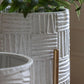 Ibiza White/Gold Metal Planter - Set of 2