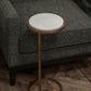 Iota Accent Table with White Banswara Marble