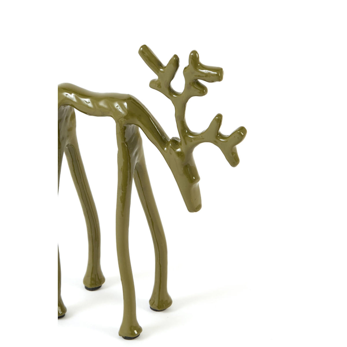 Deer Ornament - Shiny Olive 20cm