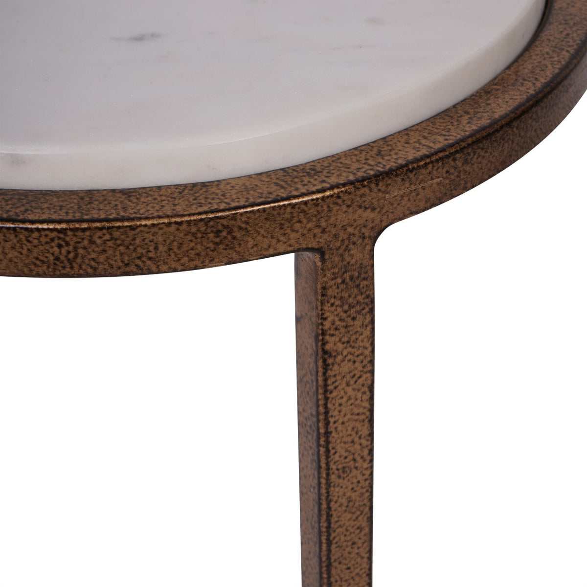 Iota Accent Table with White Banswara Marble