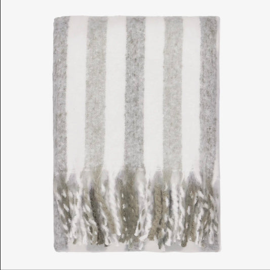 Beachwood Woven Stripe Throw - Heath