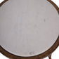 Iota Accent Table with White Banswara Marble