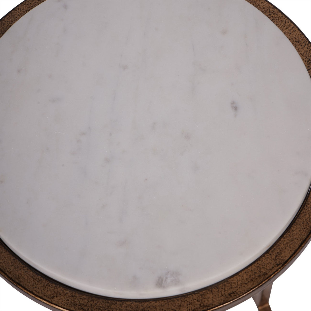 Iota Accent Table with White Banswara Marble