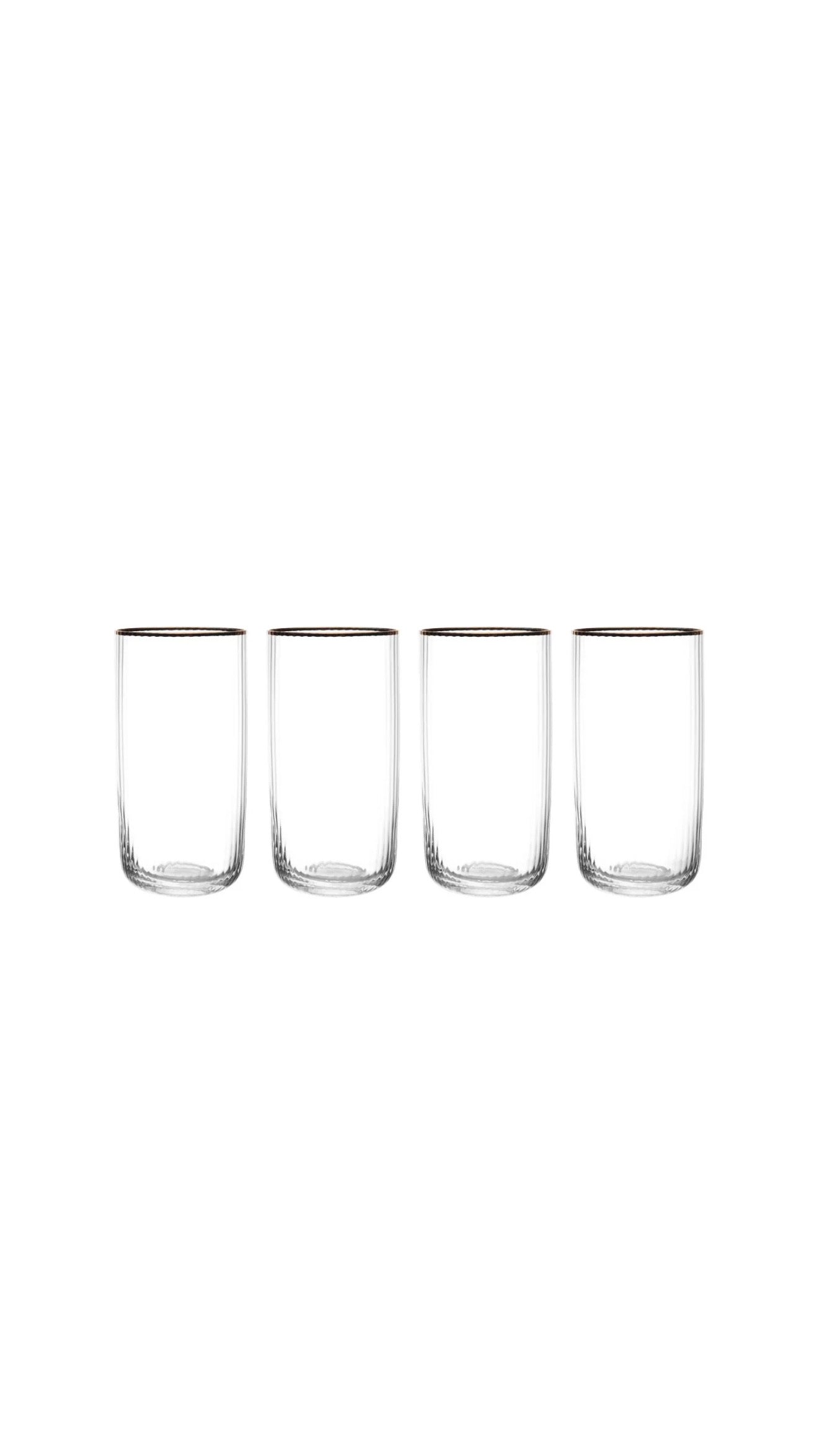 Sorrento Ridged Highball Glasses - Set of 4