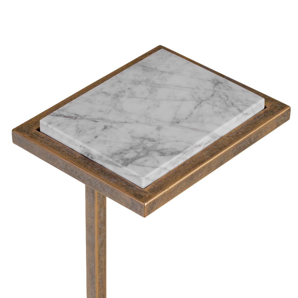 Alicia Accent Table with White Banswara Marble